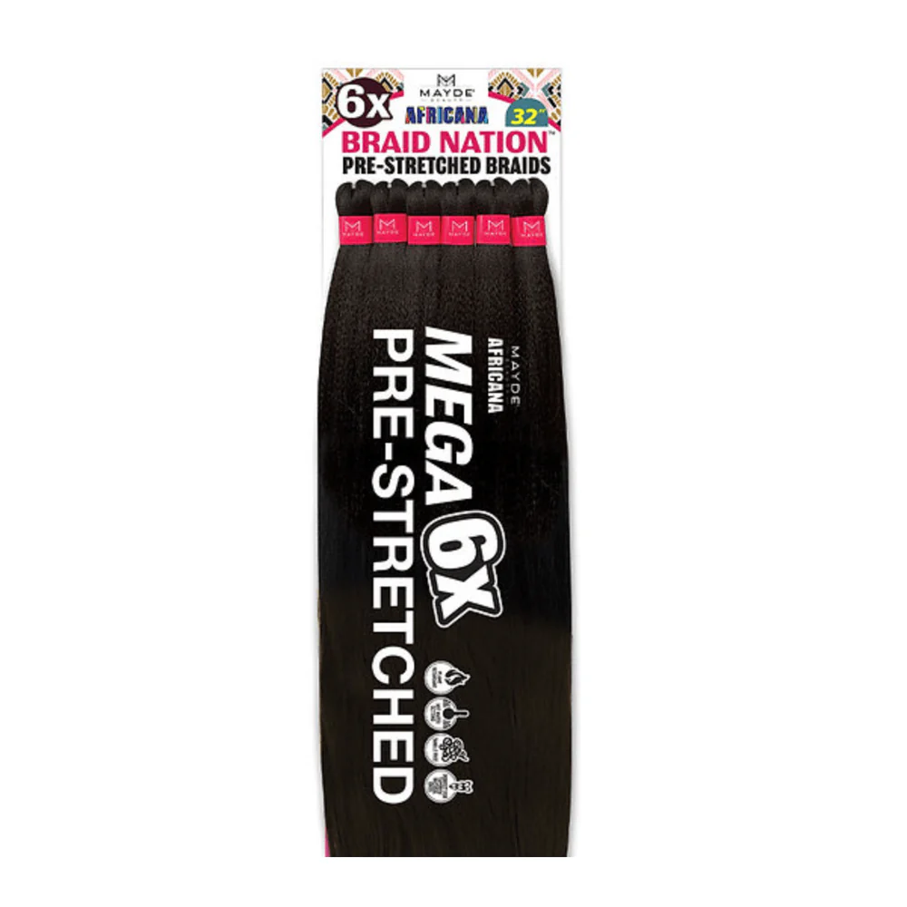 Mayde Beauty Synthetic Braiding Hair β 6X Braid Nation 32β³