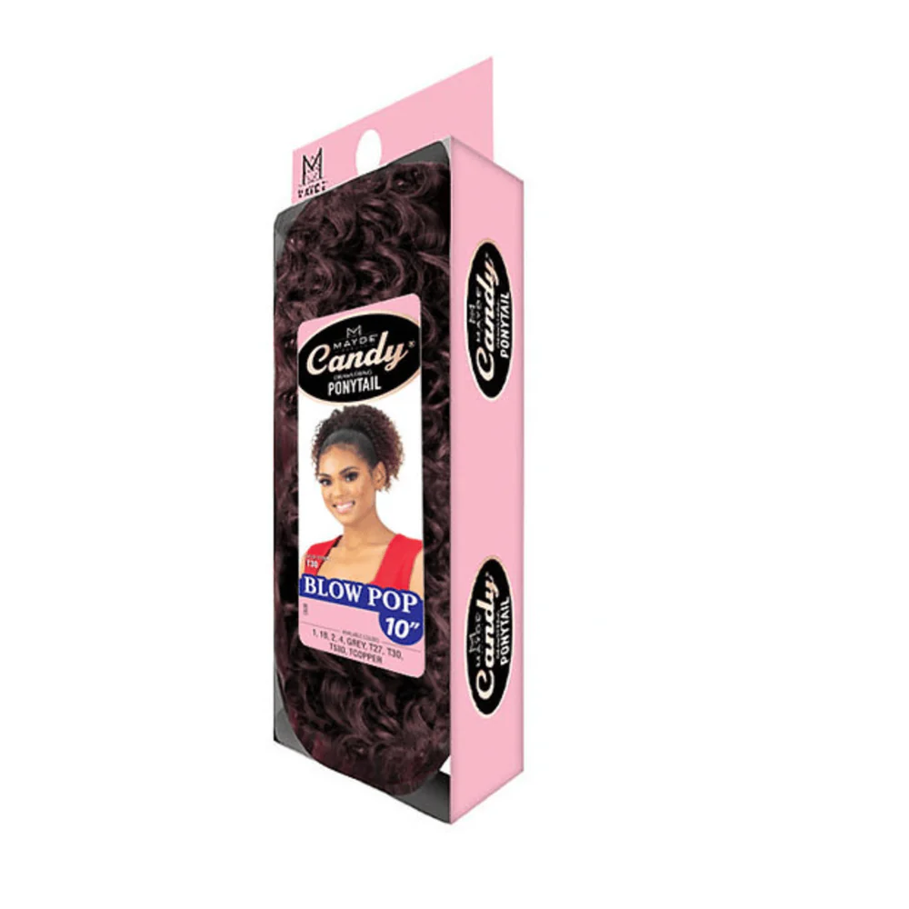 Mayde Beauty Synthetic Drawstring Ponytail – Blow Pop 10” - Image 3