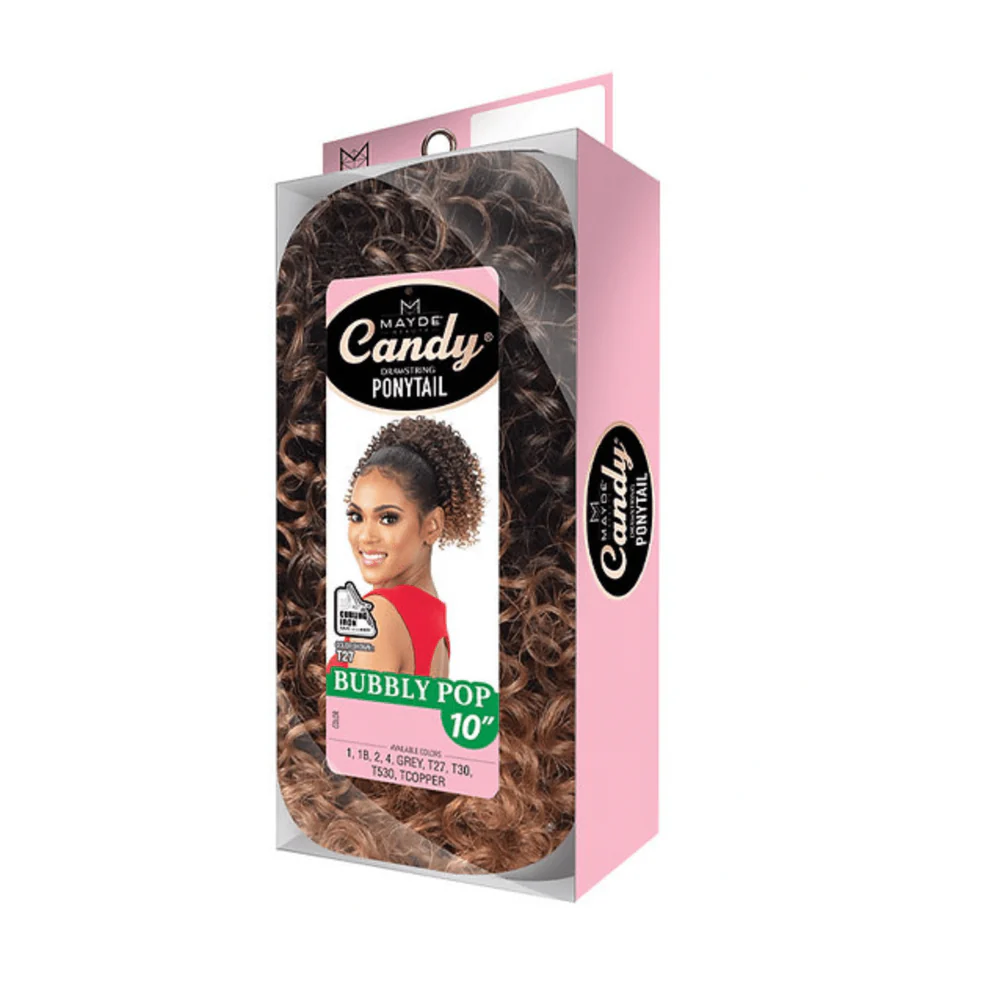 Mayde Beauty Synthetic Drawstring Ponytail - Bubbly Pop 10” - Image 3