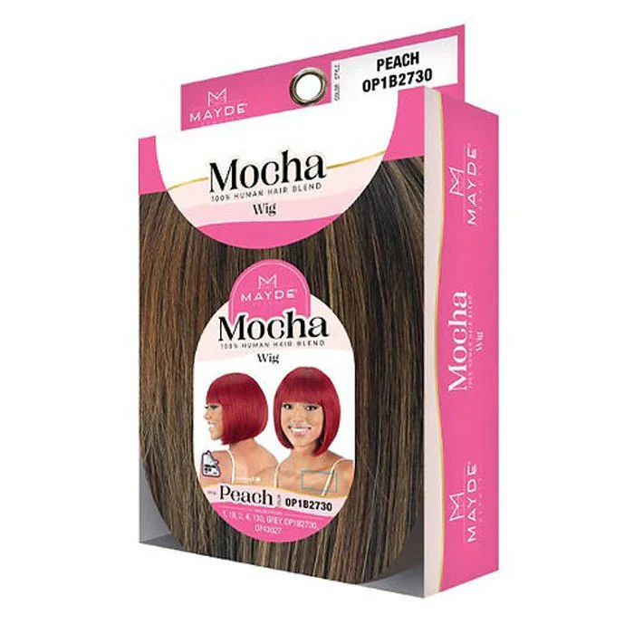 Mayde Mocha 100% Human Hair Blend Wig – Peach - Image 5