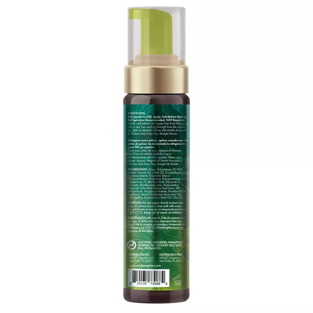 Mielle Organics Avocado & Tamanu Anti-Frizz Mousse - 7.5oz - Image 3