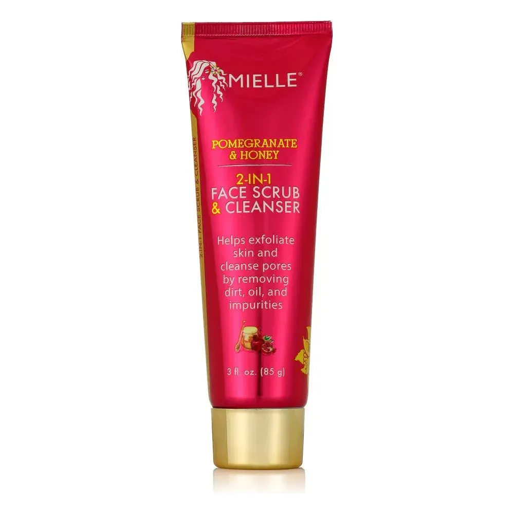 Mielle Pomegranate & Honey 2-IN-1 Face Srub and Cleanser 3oz