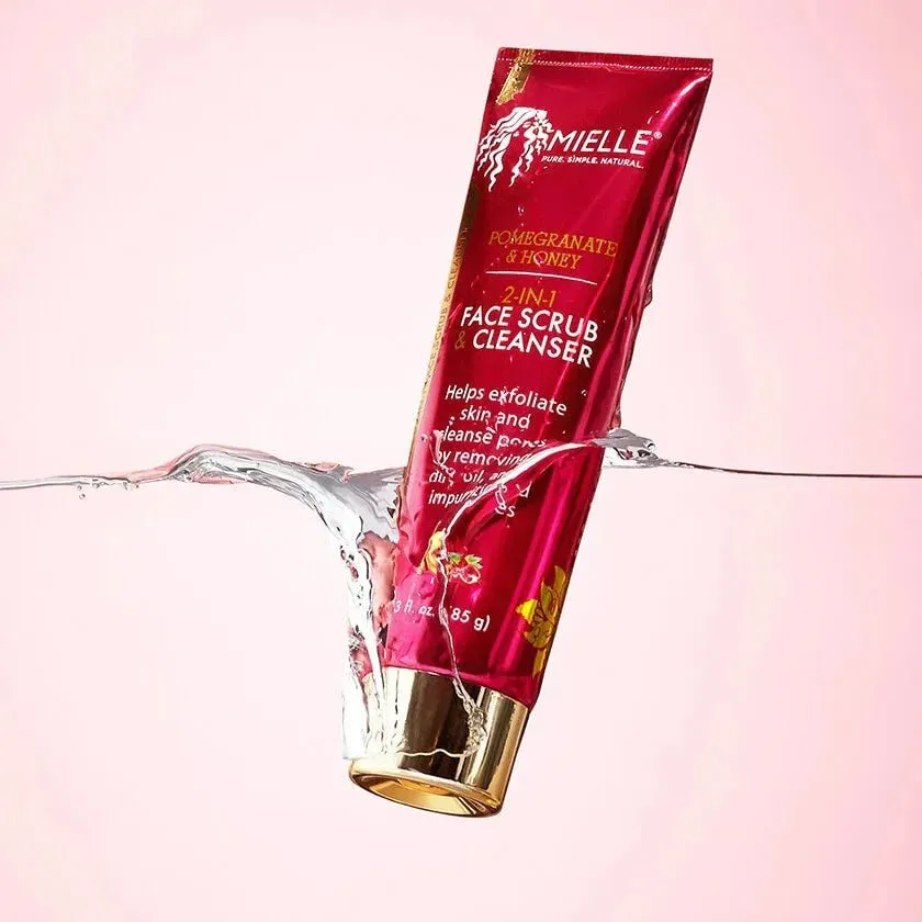Mielle Pomegranate & Honey 2-IN-1 Face Srub and Cleanser 3oz - Image 2