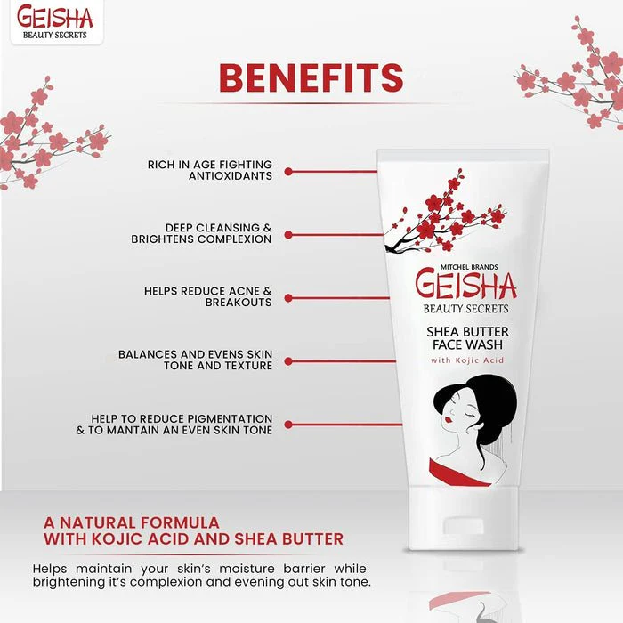 Geisha Beauty Secrets Kojic Acid Shea Butter Face Wash - 2oz - Image 4