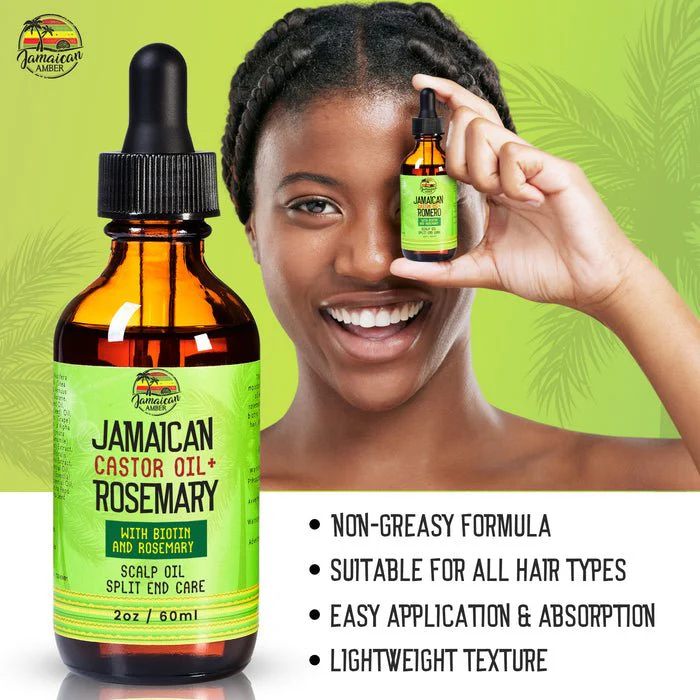 Mitchell Jamaican Castor Oil+ Rosemary Hair Oil 2oz - Image 10