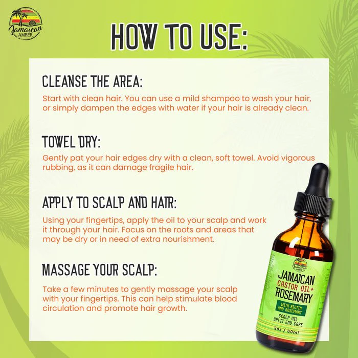 Mitchell Jamaican Castor Oil+ Rosemary Hair Oil 2oz - Image 4