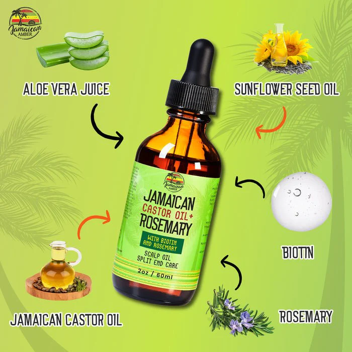 Mitchell Jamaican Castor Oil+ Rosemary Hair Oil 2oz - Image 8