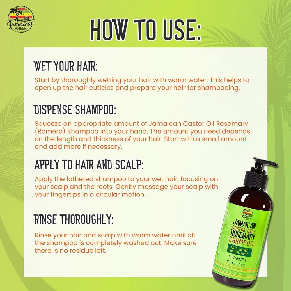 Mitchell Brands Jamaican Castor Oil+ Rosemary Shampoo - 12oz - Image 4