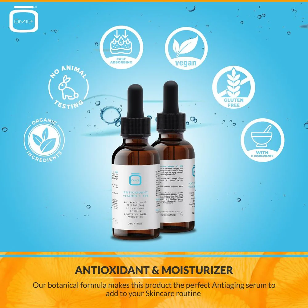 Mitchell Brands Omic+ Antioxidant Vitamin C 20% Serum - 1oz - Image 3