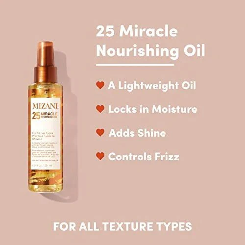 Mizani 25 Miracle Nourishing Hair Oil - Shine & Frizz Control 4.2oz - Image 2