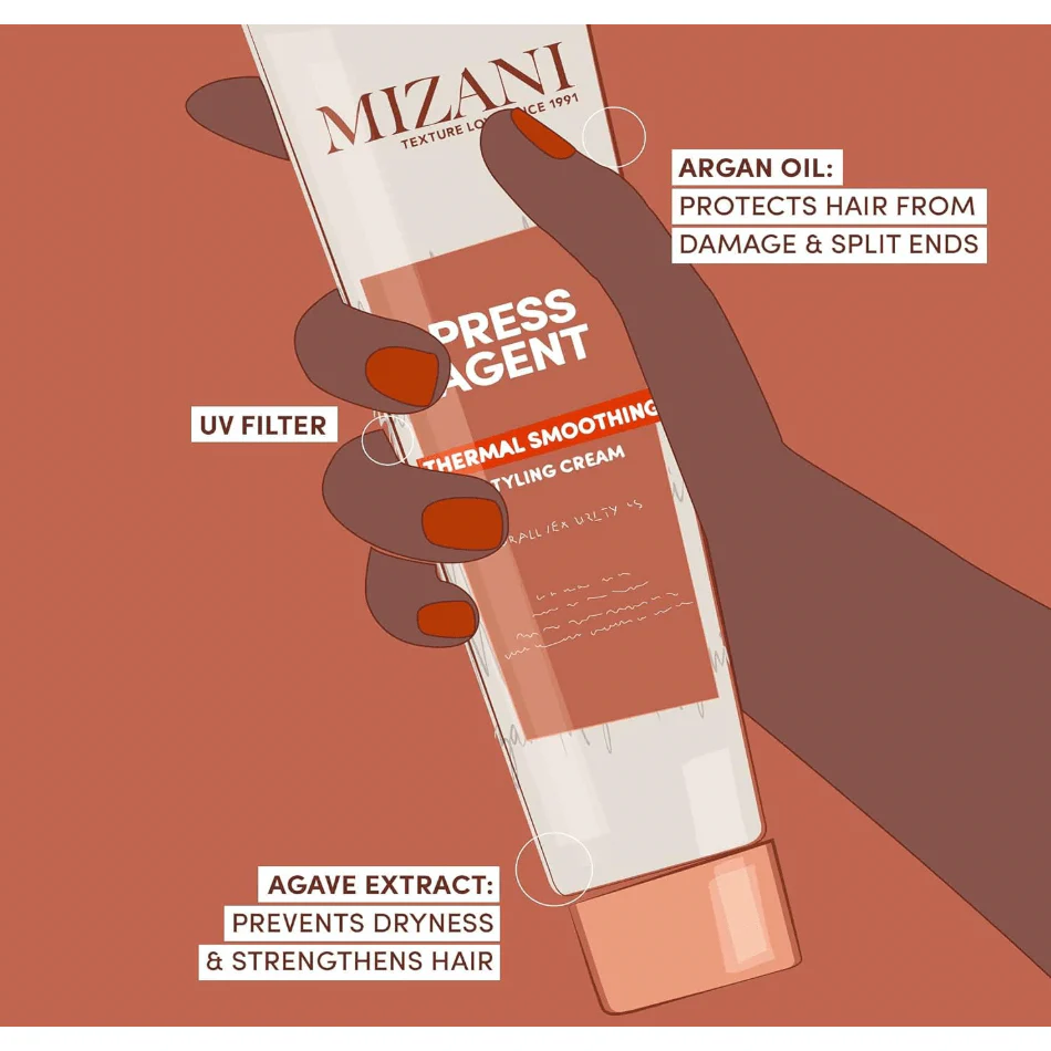 Mizani Press Agent Thermal Smoothing Cream - Frizz Control 5oz - Image 6