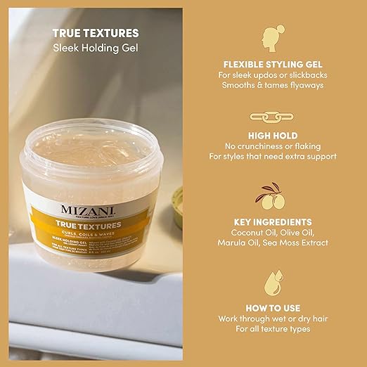Mizani True Textures Sleek Holding Gel - Flexible Hold 8oz - Image 4