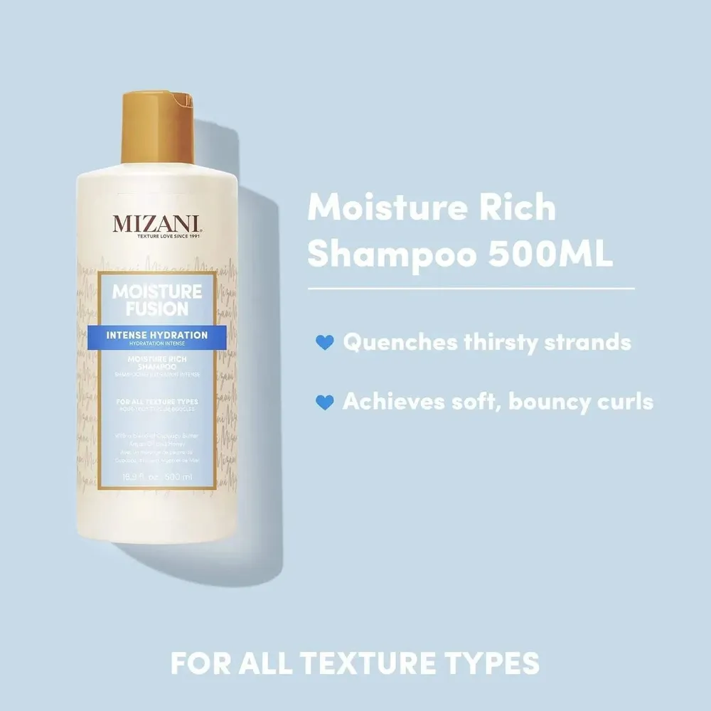 Mizani Moisture Fusion Shampoo - Hydrating for Curly Hair 16.9oz - Image 3