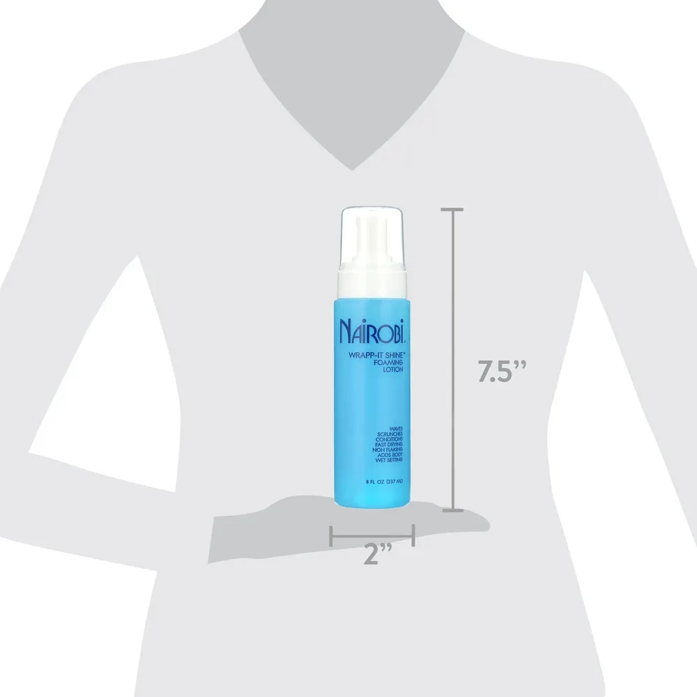 Nairobi Wrapp-It Shine Foaming Lotion - Styling Hold and Shine 8 Oz - Image 5