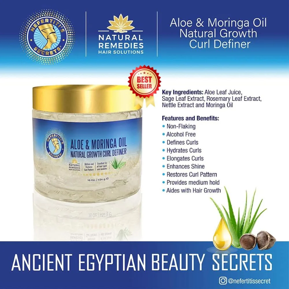 Nefertiti’s Secrets Natural Growth Curl Definer - 16 oz - Image 3