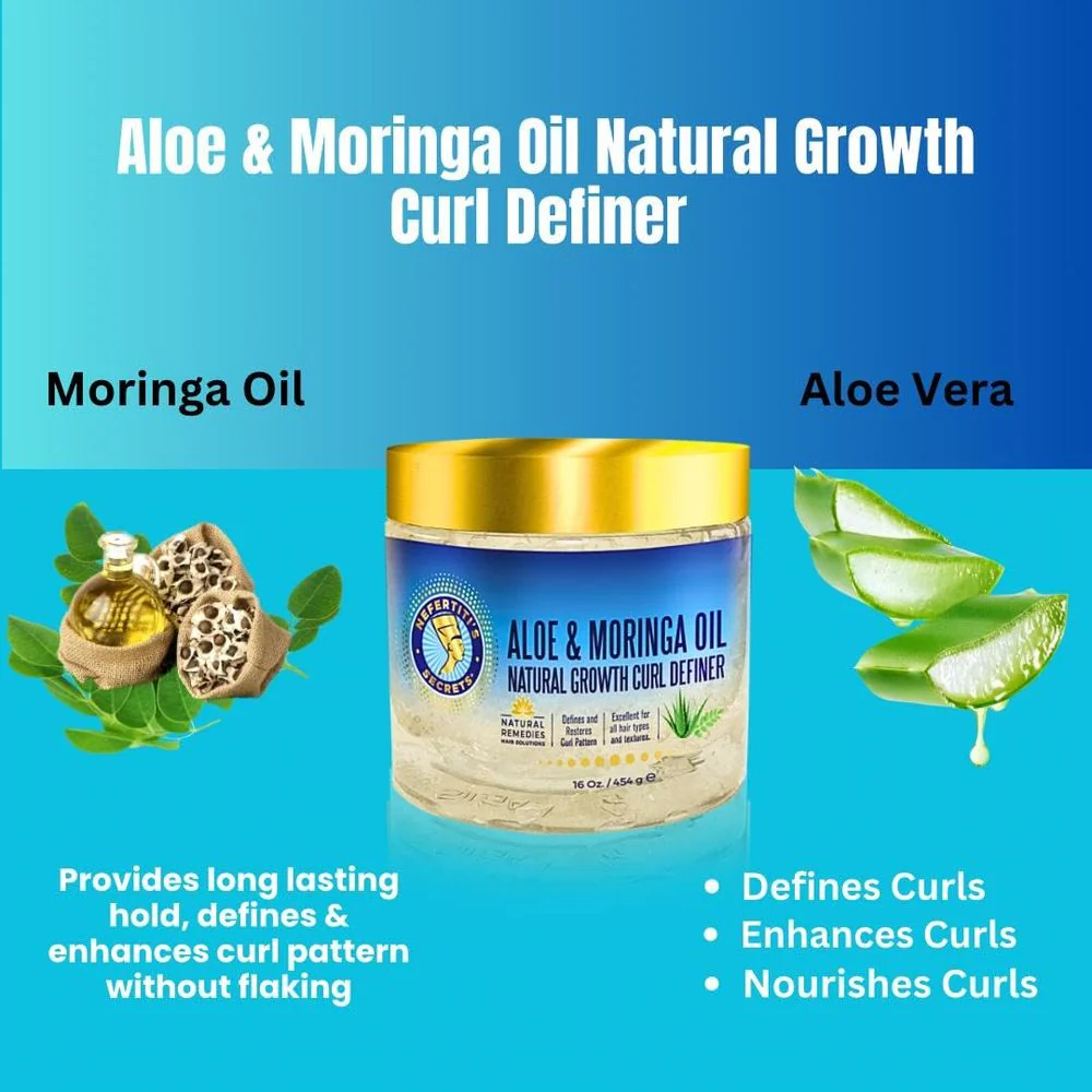 Nefertiti’s Secrets Natural Growth Curl Definer - 16 oz - Image 5