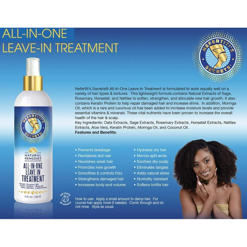 Nefertiti’s Secrets All-In-One Leave-In Treatment - 8 oz - Image 5