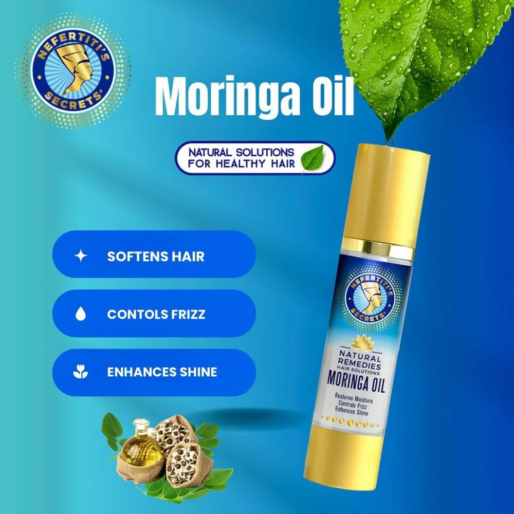 Nefertiti’s Secrets Moringa Hair and Scalp Oil - 1.7 oz - Image 2