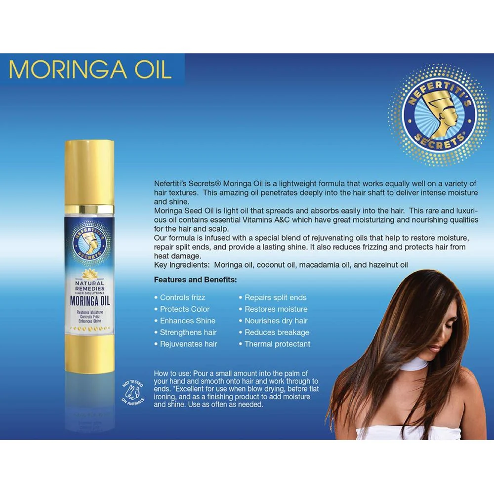 Nefertiti’s Secrets Moringa Hair and Scalp Oil - 1.7 oz - Image 5