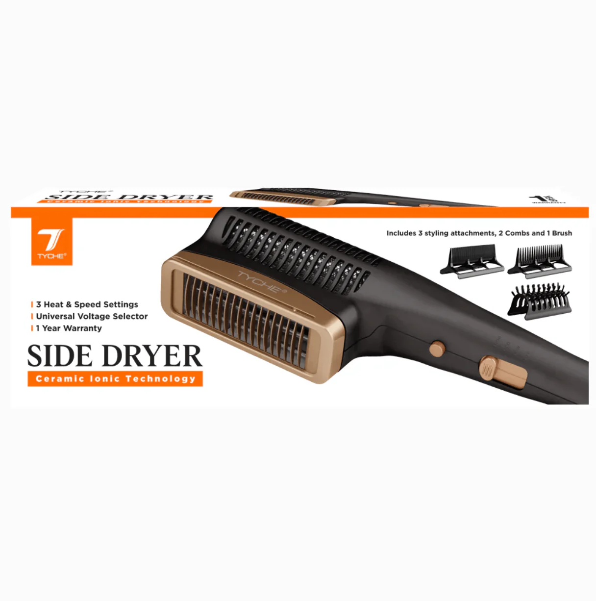 Nicka K New York Side Dryer Ceramic Ionic - 3 Attachments