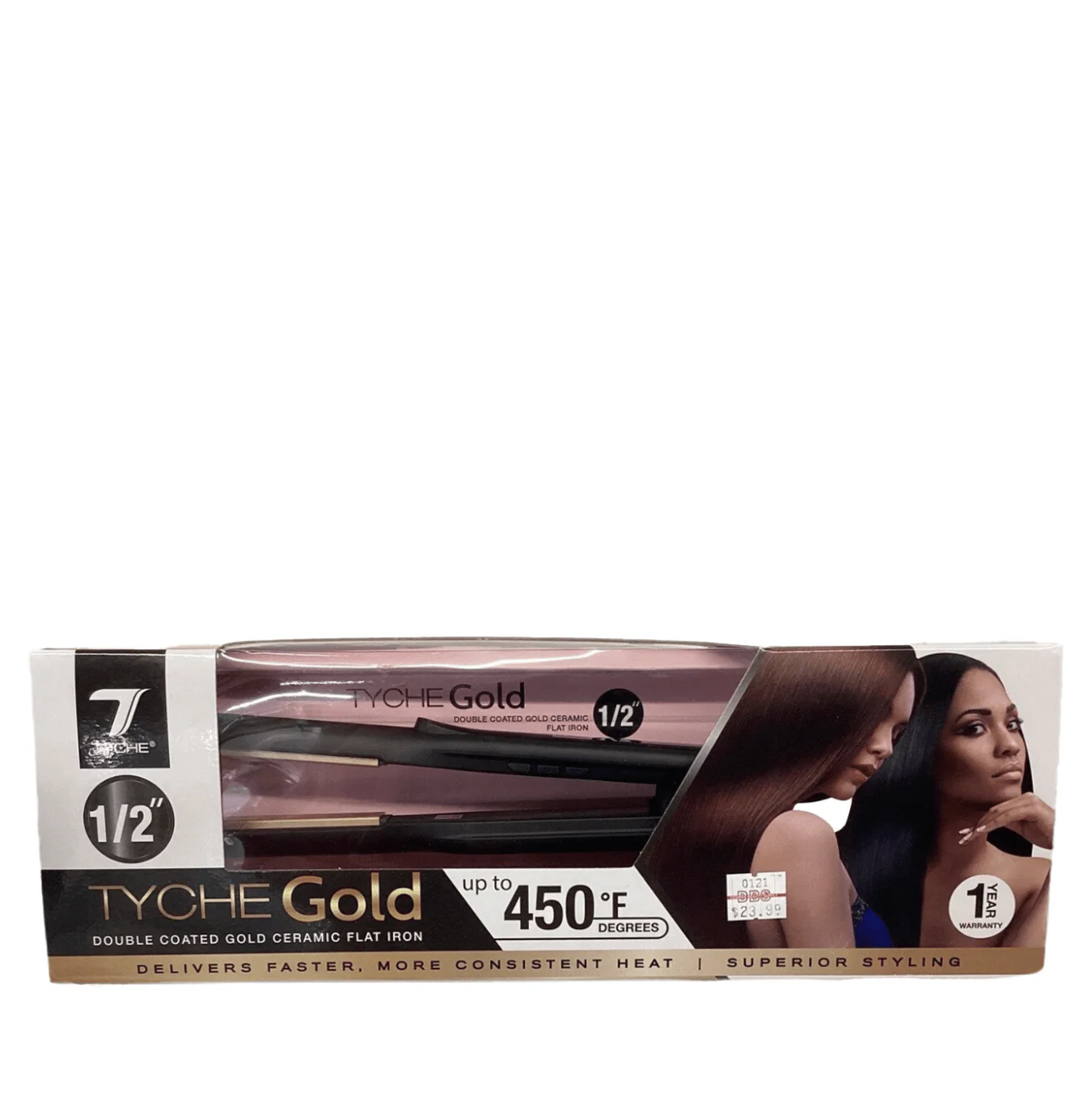 Nicka K Tyche Gold Ceramic Flat Iron – Double Coated Plates - Image 2
