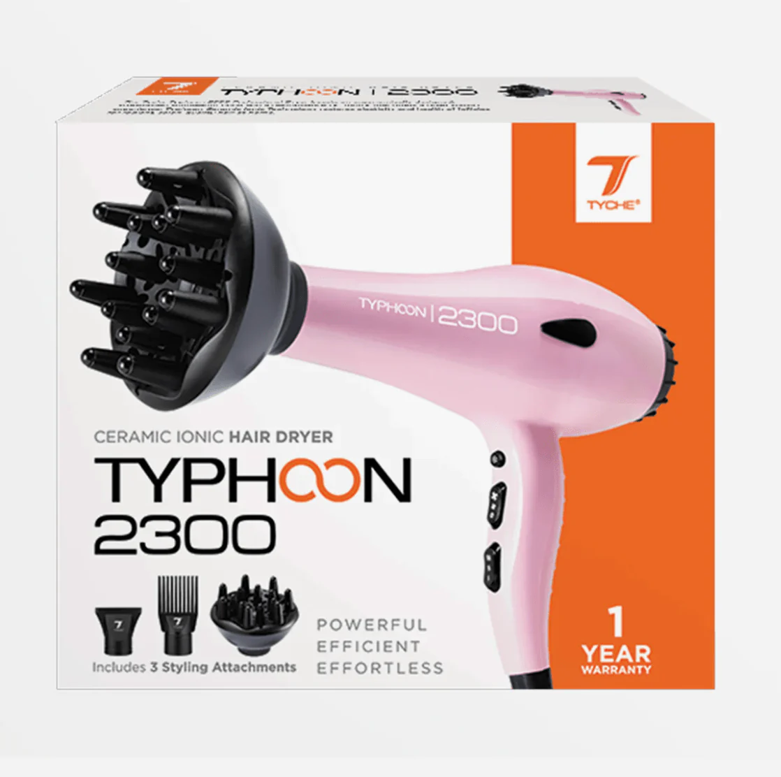 Nicka K Typhoon 2300 Ceramic Hair Dryer – Pink - Image 2