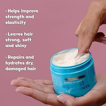 OGX Argan Oil Hair Mask ā Hydrate & Repair 6 oz - Image 3