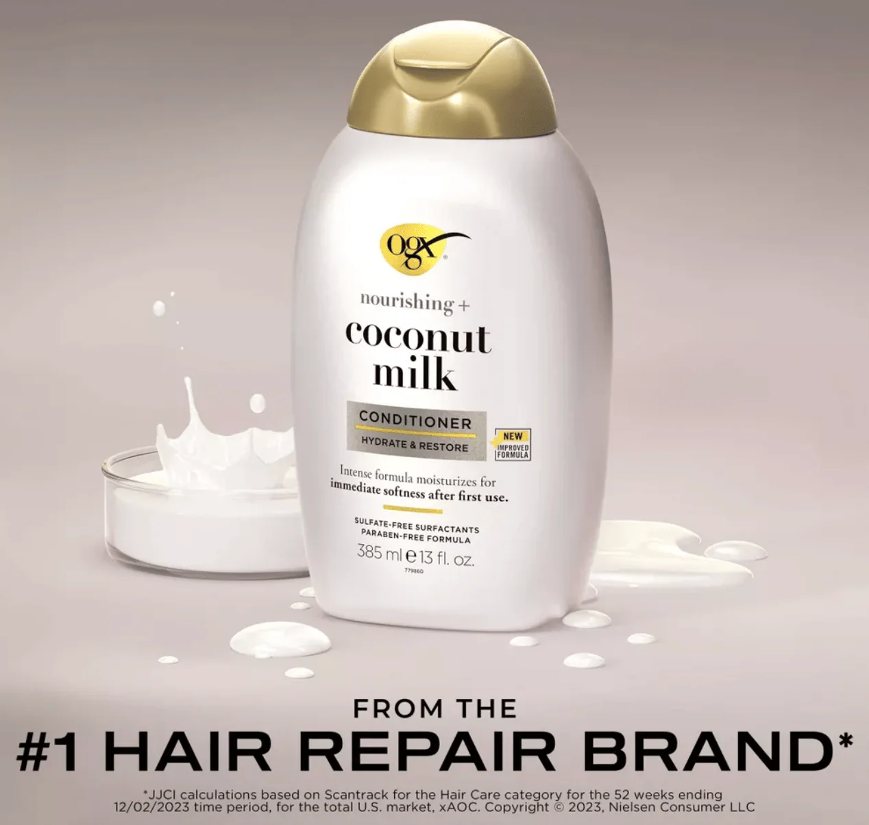 OGX Nourishing + Coconut Milk Shampoo – 13 oz - Image 4