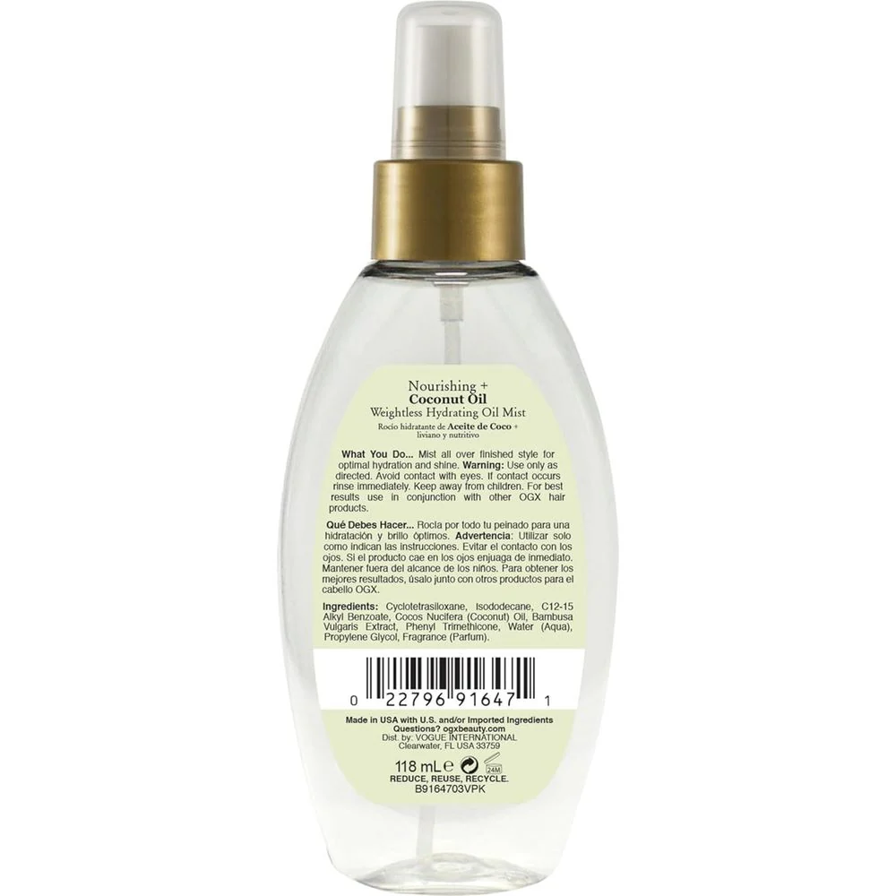 OGX Weightless Hydrating Oil Mist - 4 oz - Image 2