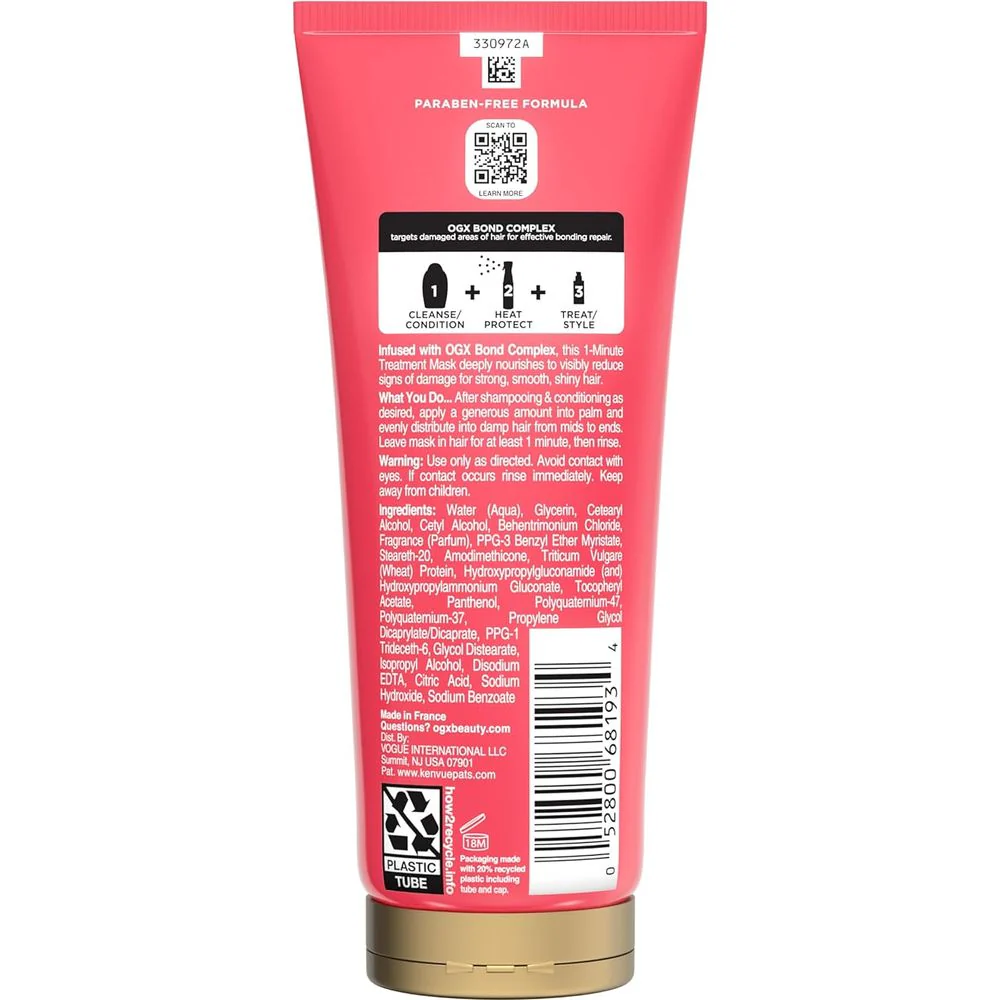 OGX Bond Protein Repair 1-Minute Treatment Hair Mask - 200 ml - Image 5