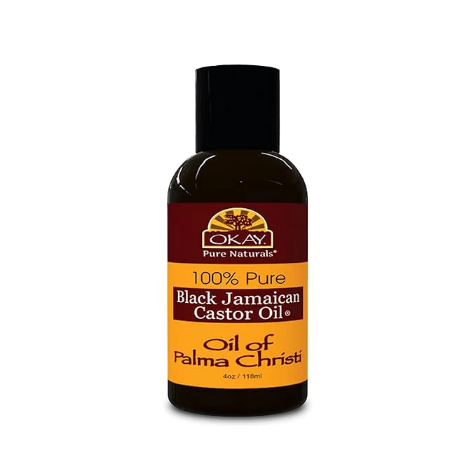 OKAY 100% Pure Castor Oil - Black Jamaican & Black Haitian Variants - 4oz