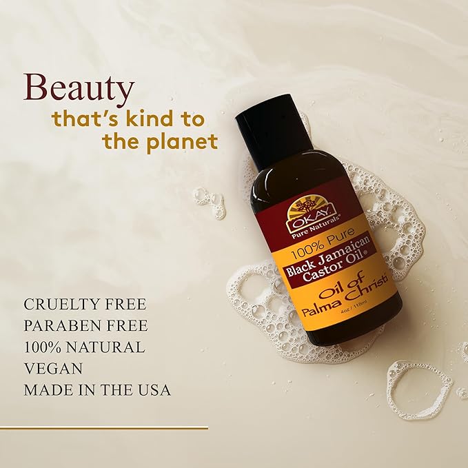OKAY 100% Pure Castor Oil - Black Jamaican & Black Haitian Variants - 4oz - Image 2