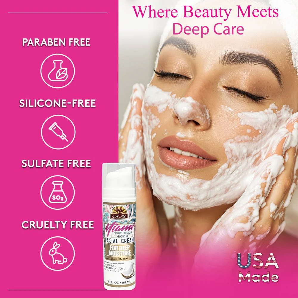 OKAY Miami South Beach Deep Moisture Facial Cream- 2 oz - Image 3
