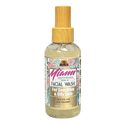 OKAY Miami South Beach Anti‑Acne Facial Wash 4 oz