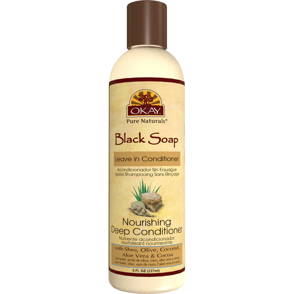 OKAY Pure Naturals African Black Soap Leave-In Conditioner - 8oz