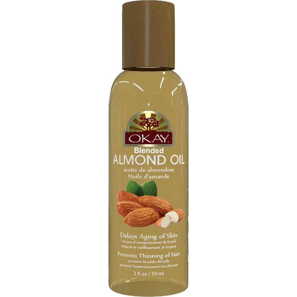 OKAY Pure Naturals Almond Blended Oil for Skin and Hair 2oz