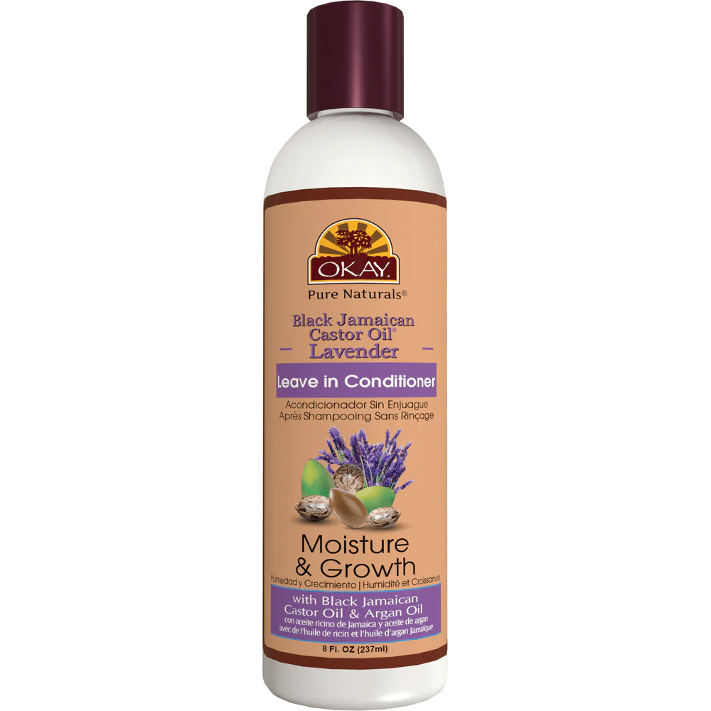 Okay Pure Naturals Jamaican Castor Oil Lavender Leave-In Conditioner 8 oz