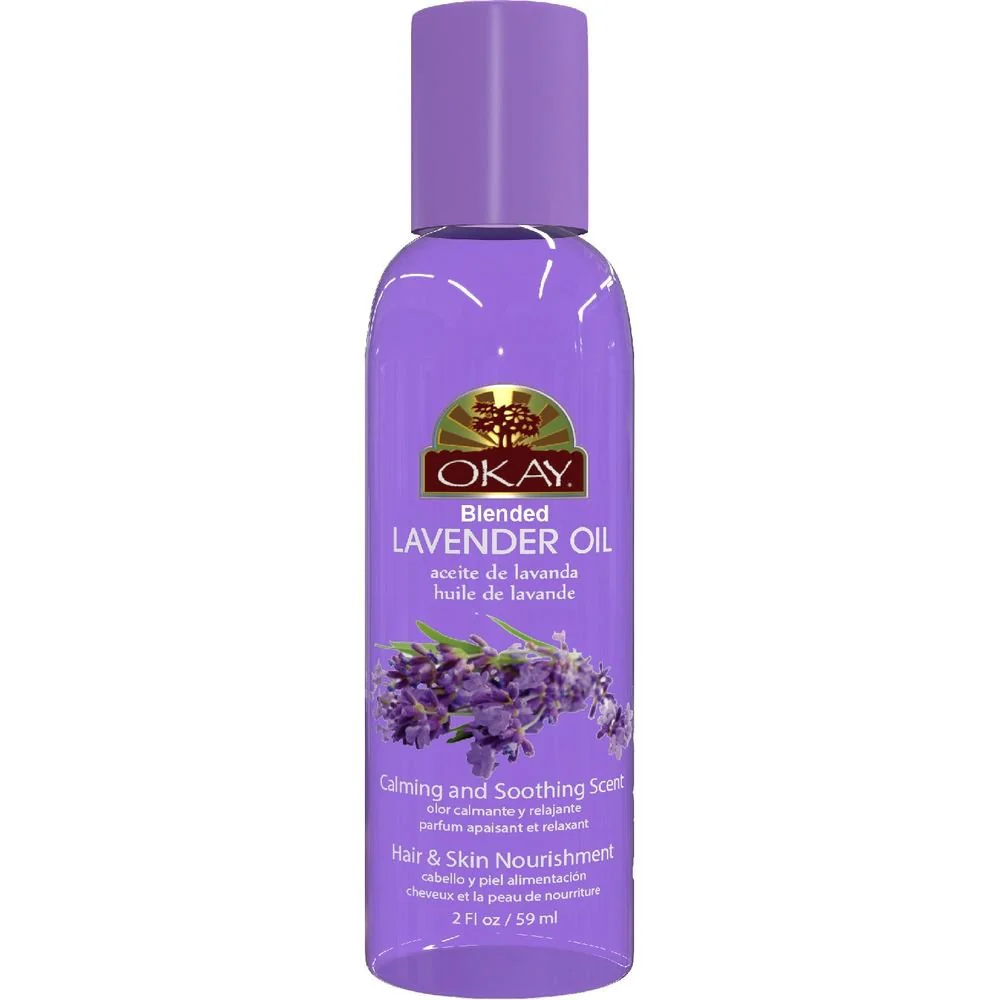 OKAY Pure Naturals Lavender Blended Oil for Hair and Skin Paraben Free 2oz