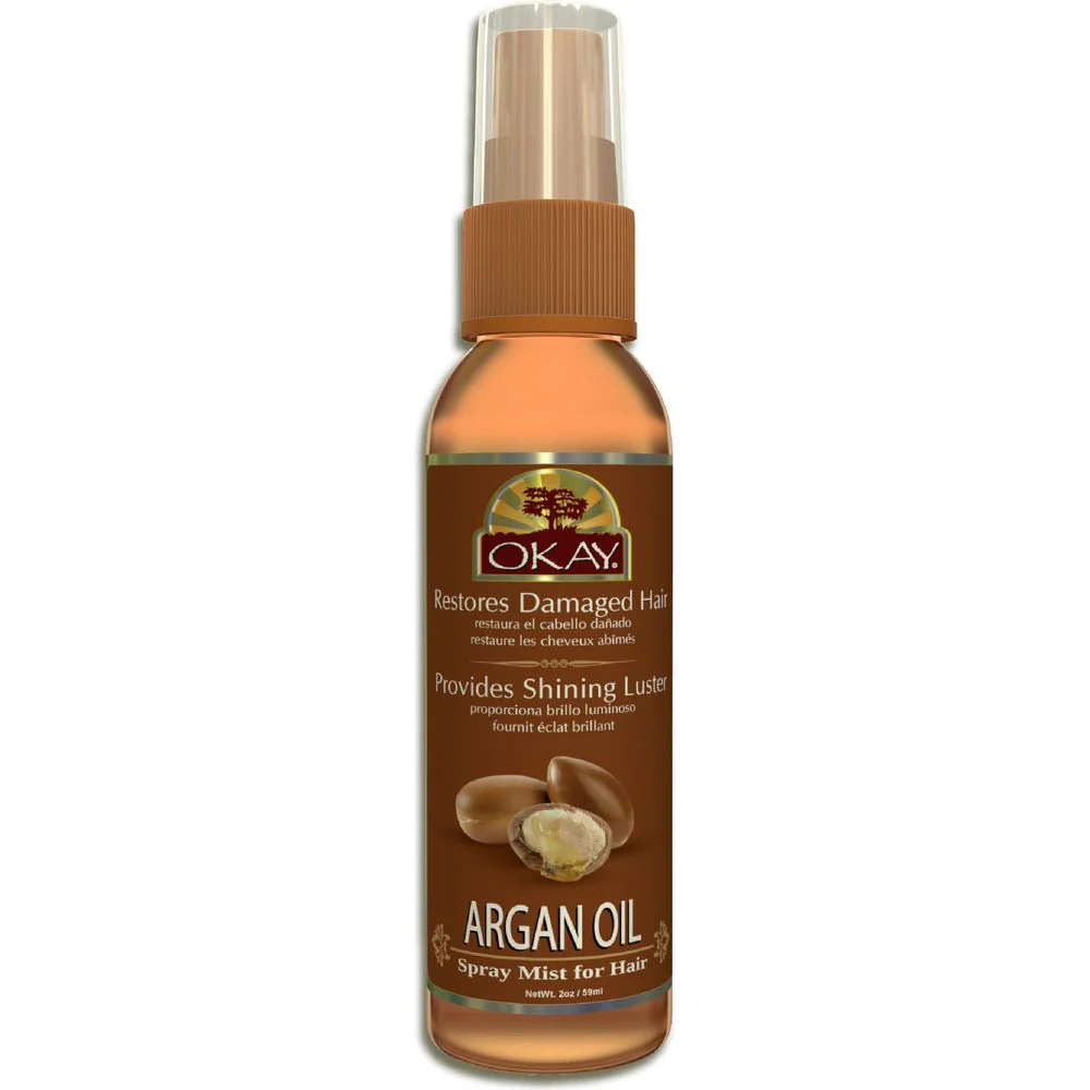 OKAY Pure Naturals MIST HAIR SPRAY with ARGAN OIL 2 Oz