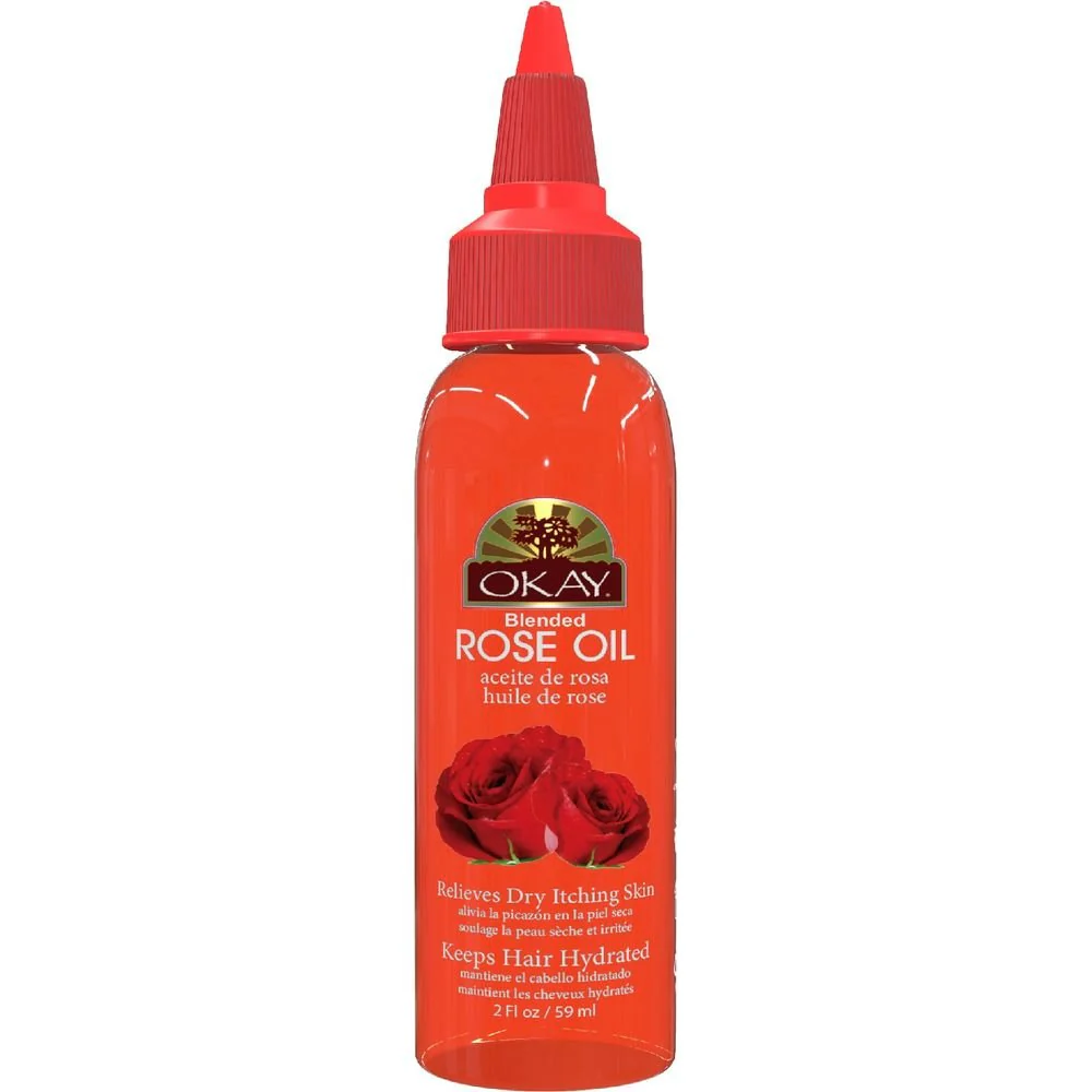 OKAY Pure Naturals Rose Blended Oil for Hair and Skin - 2oz
