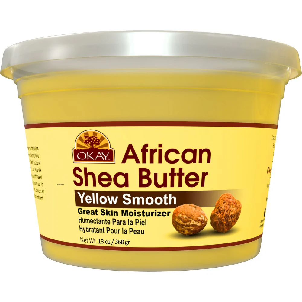 OKAY Pure Naturals Shea Butter Yellow Jar 13 oz