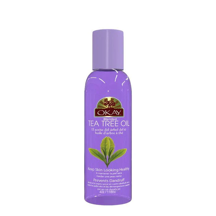 OKAY Pure Naturals TEA TREE BLENDED OIL for HAIR, SCALP & SKIN 4oz
