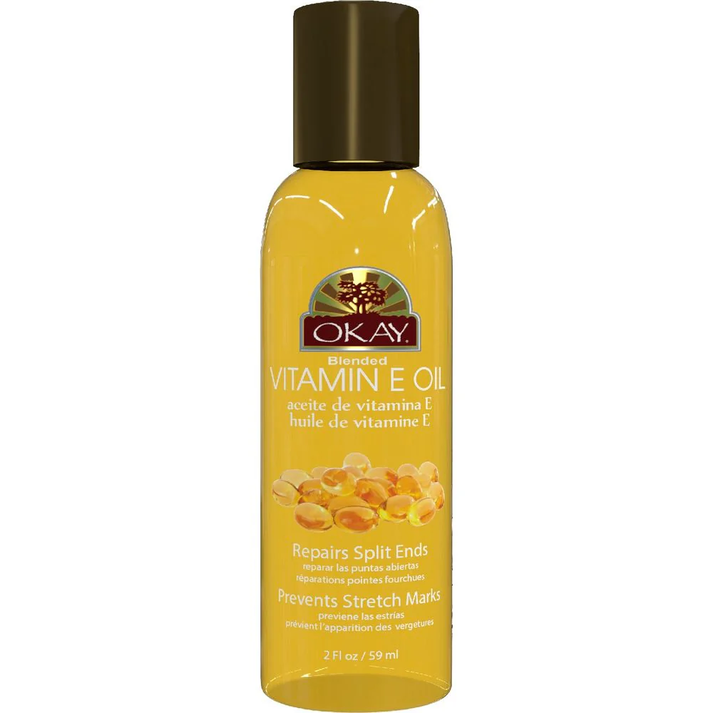 OKAY Pure Naturals VITAMIN E BLENDED OIL for HAIR, SKIN & NAIL 2oz / 59ml