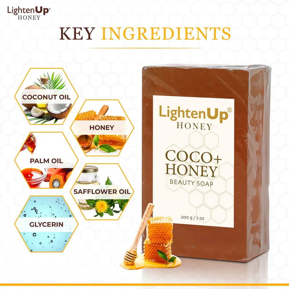 Omic LightenUp Honey Soap –  200 g - Image 3