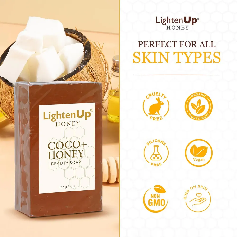 Omic LightenUp Honey Soap –  200 g - Image 4
