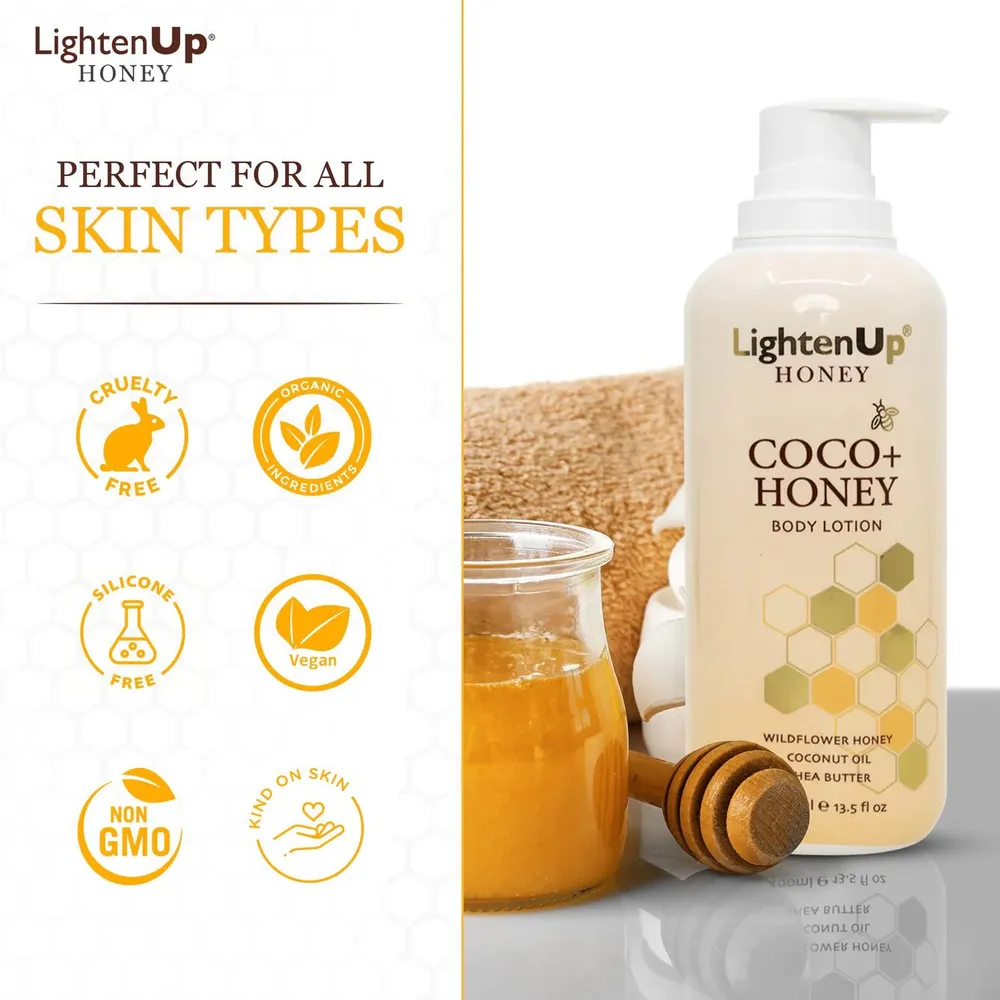 Omic LightenUp Honey Coco+ Honey Body Lotion β 400 ml - Image 5