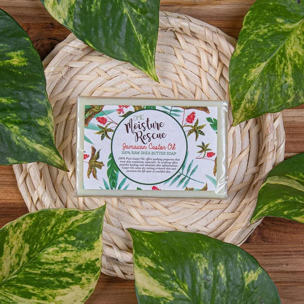 Omic Moisture Rescue Shea Butter Soap with Castor Oil – 125g - Image 2