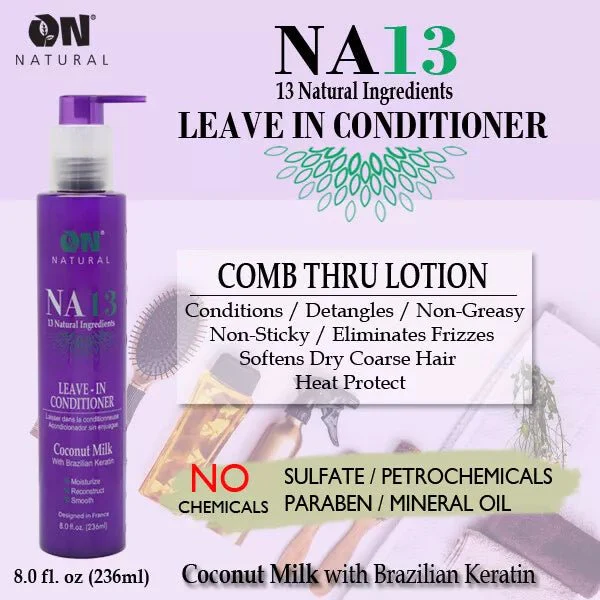 ON Natural NA13 Comb-Thru Leave-In Conditioner & Detangler β 8 oz - Image 7