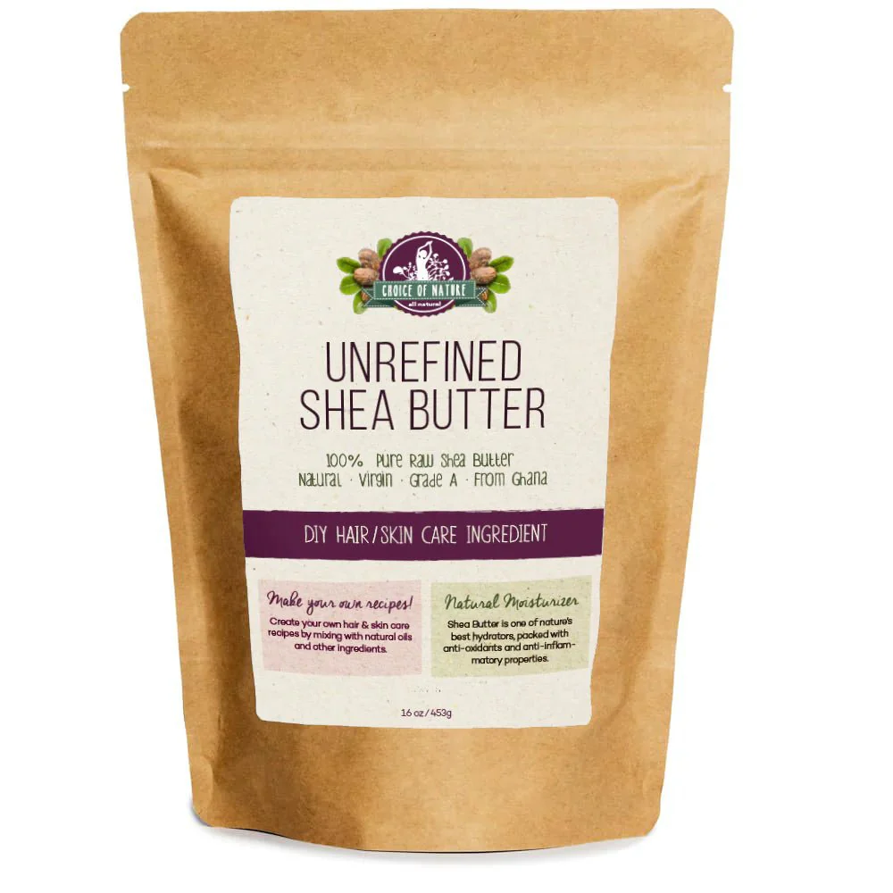 Mitchell Organics Unrefined Nylon Pack Shea Butter Bar – 16oz