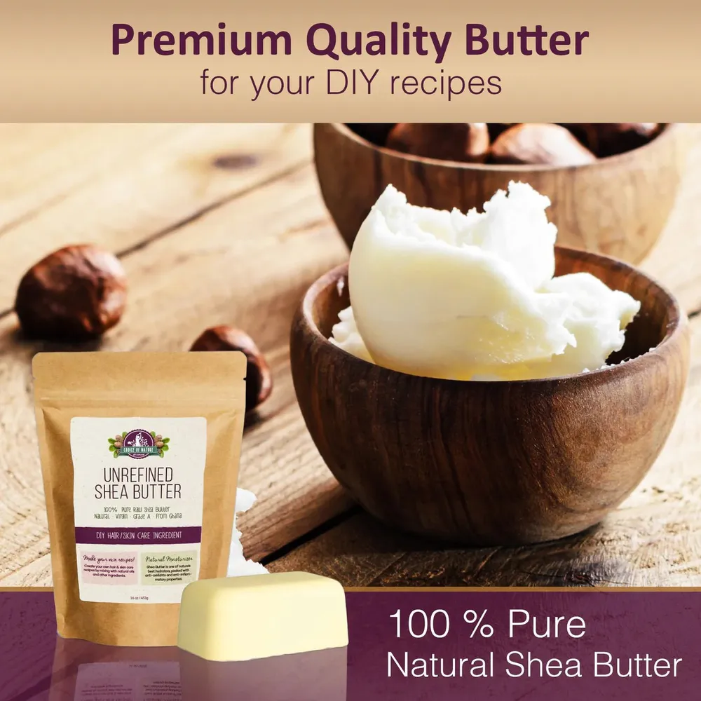 Mitchell Organics Unrefined Nylon Pack Shea Butter Bar – 16oz - Image 3